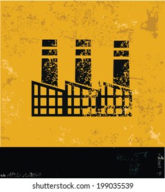 Factory symbol,grunge vector