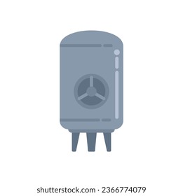 Factory tank icon flat vector. Milk production. Cow food isolated