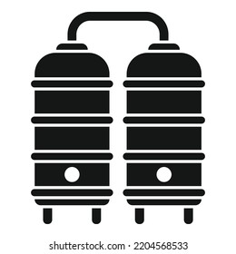 Factory tanks icon simple vector. Milk cheese. Dairy product