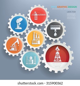 Factory and technology design infographic design,clean vector