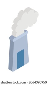 icono de torre de fábrica en fondo blanco