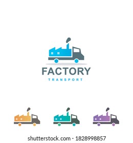 Factory Transport Logo Design Template