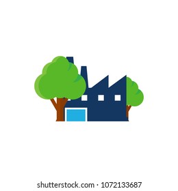 Factory Tree Logo Icon Design