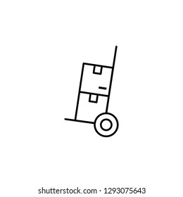 factory, trolley, production icon. Element of production icon for mobile concept and web apps. Thin line factory, trolley, production icon can be used for web and mobile