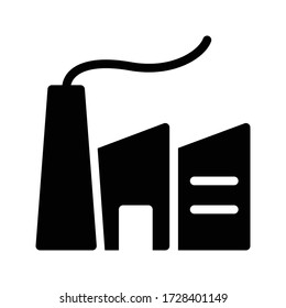 factory vector glyph color icon 