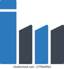 factory vector glyph color icon 