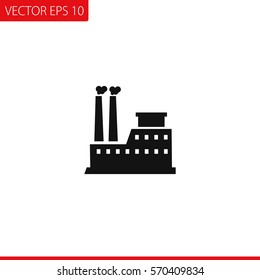 Factory Vector Icon.