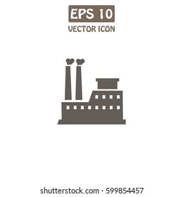 Factory Vector Icon.