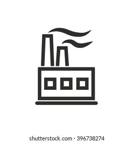 Factory   vector icon. Black  illustration isolated on white  background for graphic and web design.