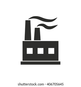 Factory   vector icon. Black  illustration isolated on white  background for graphic and web design.