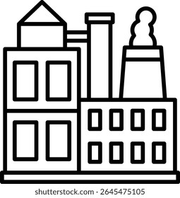 Factory vector icon. Can be used for printing, mobile and web applications.