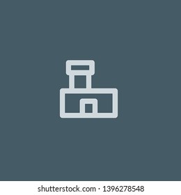 Factory vector icon. Factory concept stroke symbol design. Thin graphic elements vector illustration, outline pattern for your web site design, logo, UI. EPS 10.