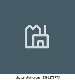 Factory vector icon. Factory concept stroke symbol design. Thin graphic elements vector illustration, outline pattern for your web site design, logo, UI. EPS 10.