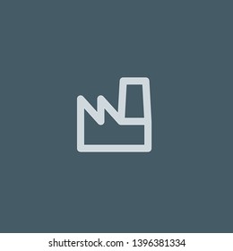 Factory vector icon. Factory concept stroke symbol design. Thin graphic elements vector illustration, outline pattern for your web site design, logo, UI. EPS 10.