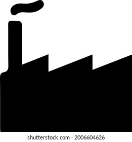 Factory vector icon eps 10. Industry symbol. Power plant. Isolated illustration.
