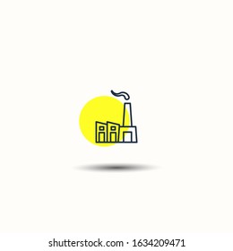 Factory vector icon. Illustration is isolated for graphic and web design. Vector illustration