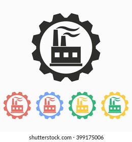 Factory  vector icon. Illustration isolated on white  background for graphic and web design.