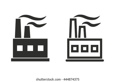 Factory vector icon. Illustration isolated on white background for graphic and web design.