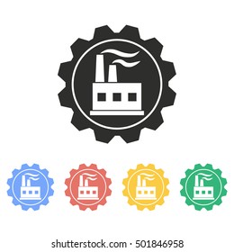 Factory vector icon. Illustration isolated on white background for graphic and web design.