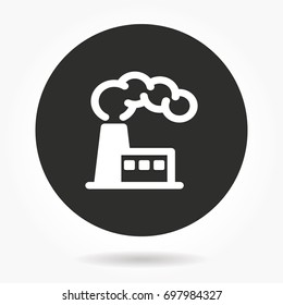 Factory vector icon. Illustration isolated for graphic and web design.