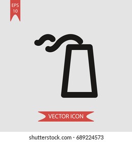 Factory vector icon, illustration symbol