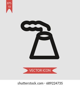 Factory vector icon, illustration symbol