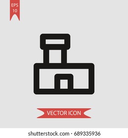 Factory vector icon, illustration symbol