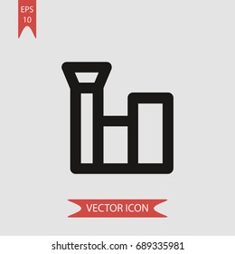 Factory vector icon, illustration symbol