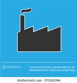 Factory vector icon. Industry symbol. Power plant. Isolated illustration.