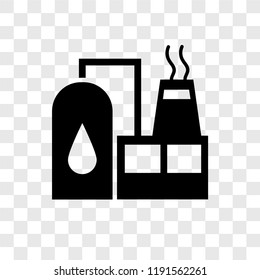 Factory vector icon isolated on transparent background, Factory transparency logo concept