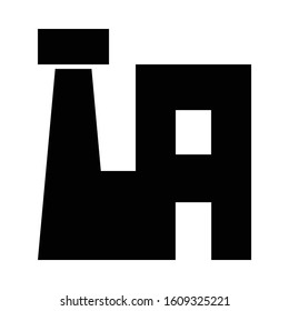 factory vector icon or logo illustration on white background. Perfect use for website, pattern, design, etc.