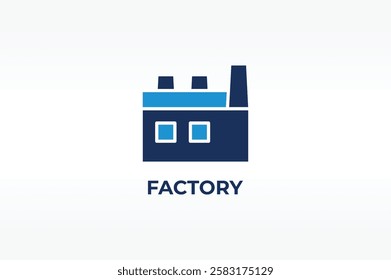 FACTORY vector, icon or logo sign isolated symbol illustration