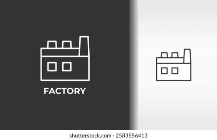 Factory Vector, Icon Or Logo Sign Isolated Symbol Illustration