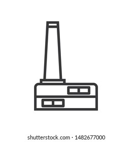 Factory vector icon in modern design style for web site and mobile app