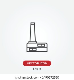 Factory vector icon in modern design style for web site and mobile app