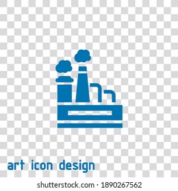 factory vector icon on an abstract background