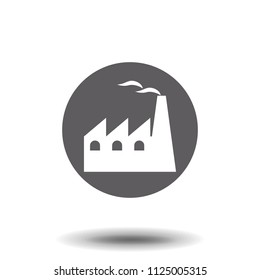 Factory vector icon on white background