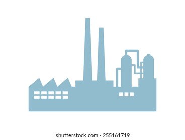 Factory vector icon on white background