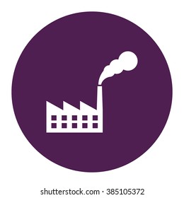 Factory. Vector icon purple 