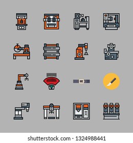 factory vector icon set
