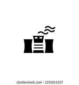 factory vector icon. factory sign on white background. factory icon for web and app