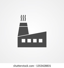 Factory vector icon sign symbol