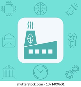 Factory vector icon sign symbol