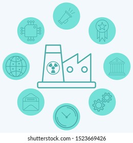 Factory vector icon sign symbol