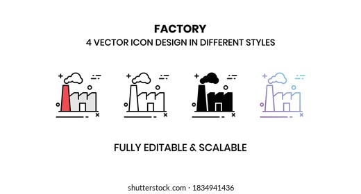 Factory Vector illustration icons in different style
