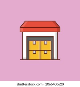 factory Vector illustration on a transparent background. Premium quality symbols.Vector line flat color icon for concept and graphic design.