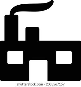 ilustración de vectores de fábrica en un fondo transparente. Símbolos de calidad premium. Icono vector glifos para concepto y diseño gráfico.