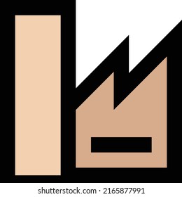 Factory Vector illustration on a transparent background.Premium quality symmbols.Stroke vector icon for concept and graphic design.