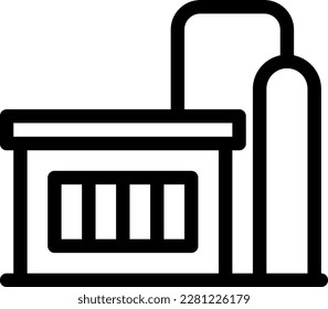 ilustración de vectores de fábrica en un fondo transparente. Símbolos de calidad superior. Iconos vectoriales de línea delgada para el diseño de conceptos y gráficos. 
