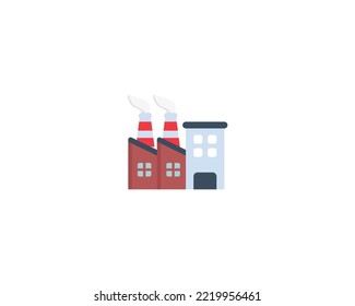 Factory vector isolated icon. Factory emoji illustration. Factory vector isolated emoticon